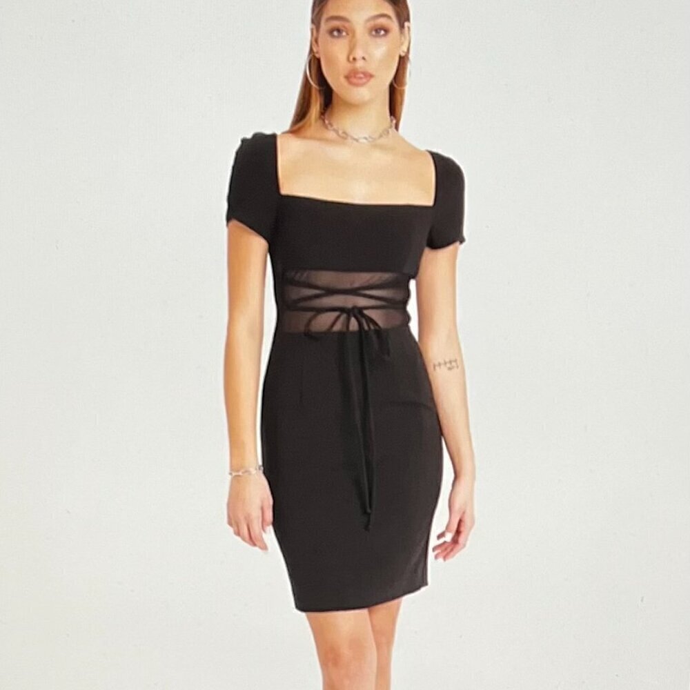 Black Halo Izola Sheath Dress Regular Size 8 in Black color